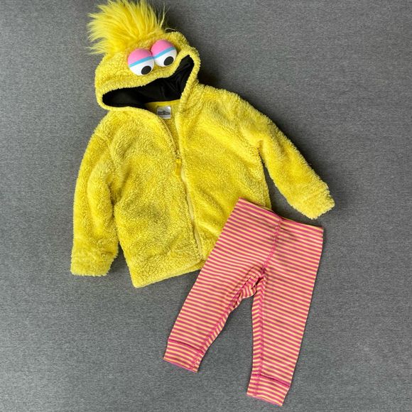 Hanna Anderson Other - Sesame Street Big Bird Hoodie 2T Costume Hanna Andersson Leggings 18-24 Months